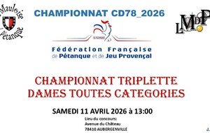 CHAMPIONNAT TETE A TETE DAMES TOUTES CATEGORIES
